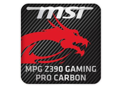 MSI MPG Z390 GAMING PRO CARBON Motherboard 1"x1" Chrome Effect Domed Case Badge / Sticker Logo