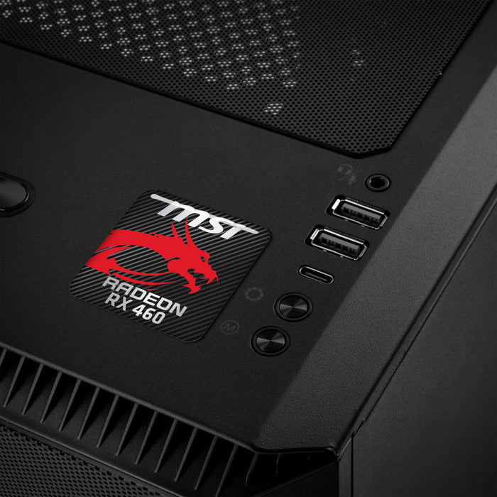 MSI Radeon RX 460 1"x1" Chrome Effect Domed Case Badge / Sticker Logo
