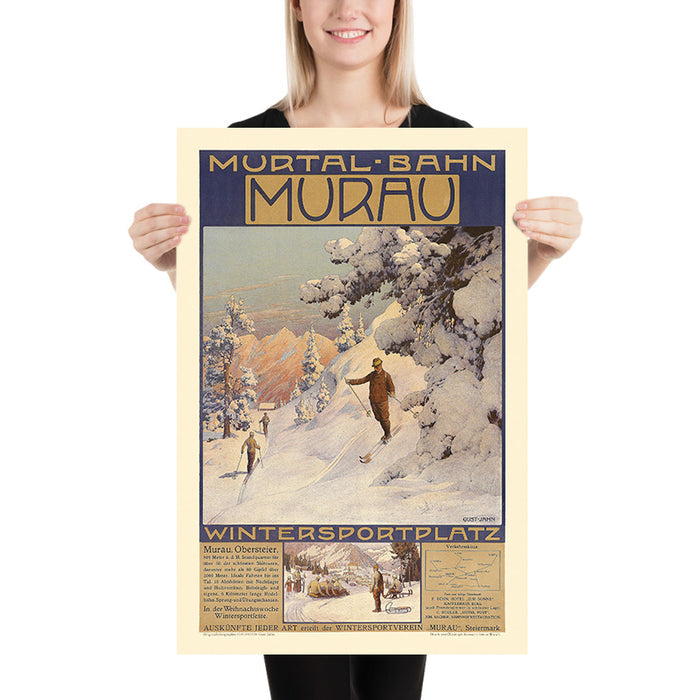 Mur Valley Travel Poster: Murtal-Bahn by Gustav Jahn