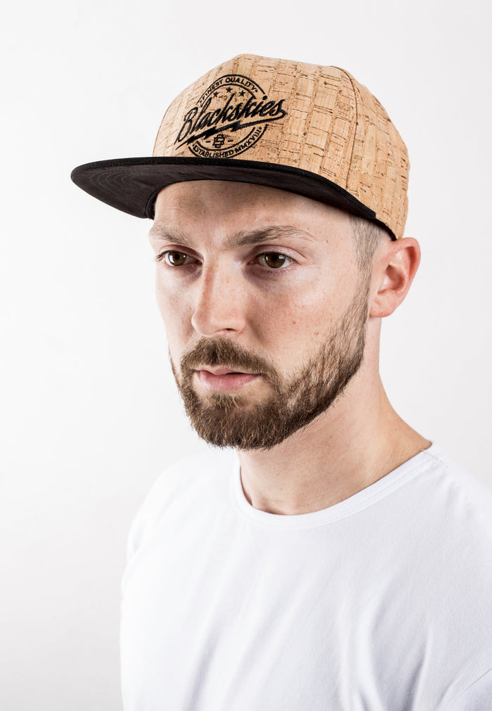 Blackskies-Force-of-Nature-Snapback-Cap-Cork-Baseball-Hat-Model