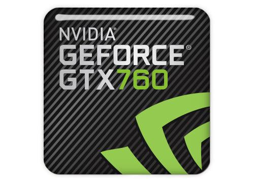 nVidia GeForce GTX 760 1"x1" Chrome Effect Domed Case Badge / Sticker Logo