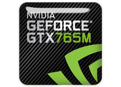 nVidia GeForce GTX 765M 1"x1" Chrome Effect Domed Case Badge / Sticker Logo