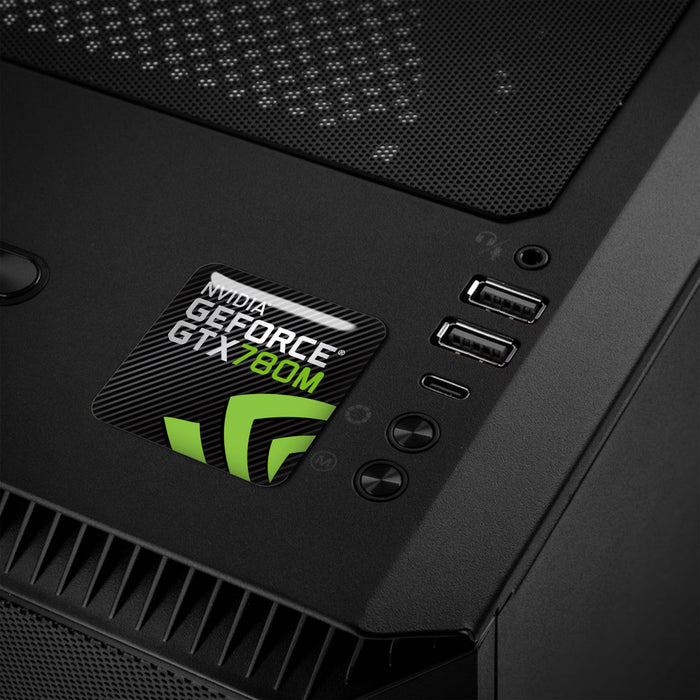 nVidia GeForce GTX 780M 1"x1" Chrome Effect Domed Case Badge / Sticker Logo