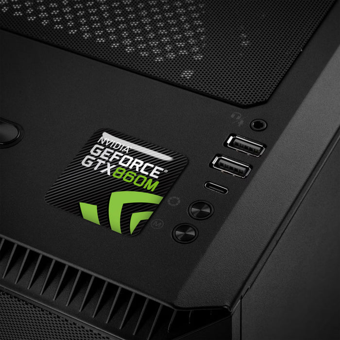 nVidia GeForce GTX 860M 1"x1" Chrome Effect Domed Case Badge / Sticker Logo