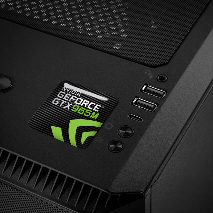 nVidia GeForce GTX 965M 1"x1" Chrome Effect Domed Case Badge / Sticker Logo