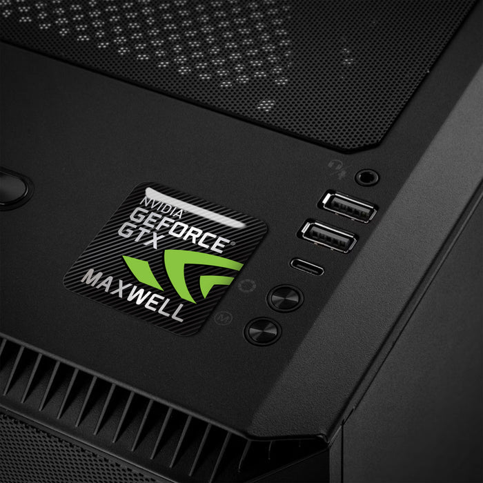 nVidia GeForce GTX MAXWELL 1"x1" Chrome Effect Domed Case Badge / Sticker Logo