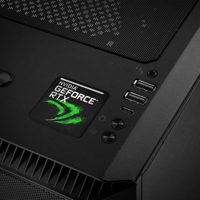 nVidia GeForce RTX 1"x1" Chrome Effect Domed Case Badge / Sticker Logo