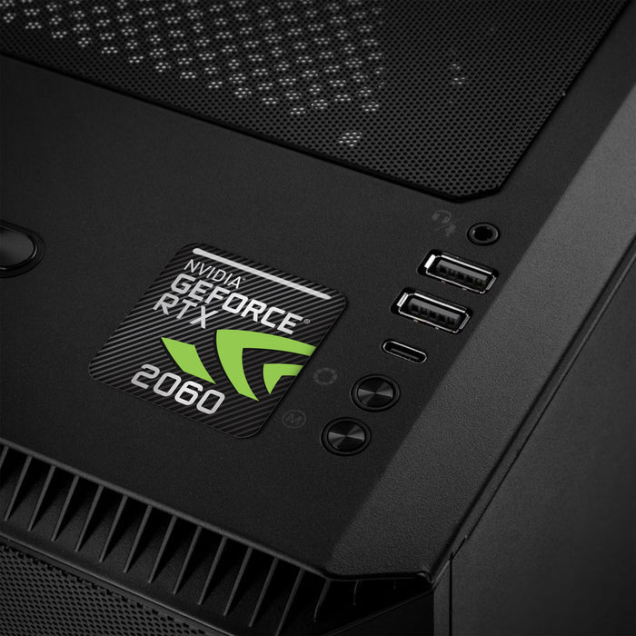 nVidia GeForce RTX 2060 1"x1" Chrome Effect Domed Case Badge / Sticker Logo