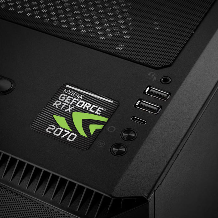 nVidia GeForce RTX 2070 1"x1" Chrome Effect Domed Case Badge / Sticker Logo