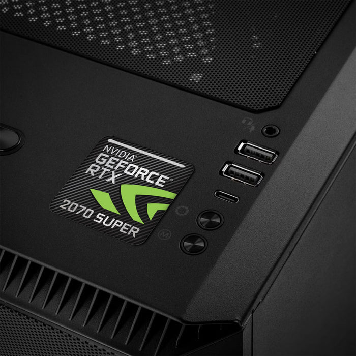 nVidia GeForce RTX 2070 SUPER 1"x1" Chrome Effect Domed Case Badge / Sticker Logo
