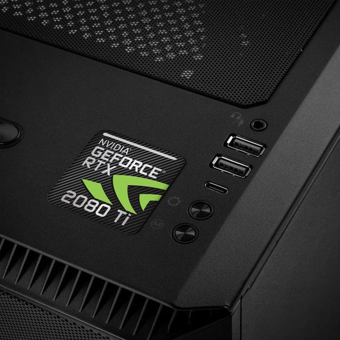 nVidia GeForce RTX 2080 Ti 1"x1" Chrome Effect Domed Case Badge / Sticker Logo