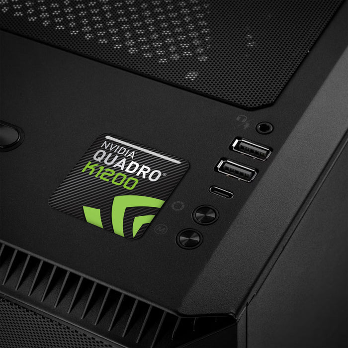 nVidia Quadro K1200 1"x1" Chrome Effect Domed Case Badge / Sticker Logo