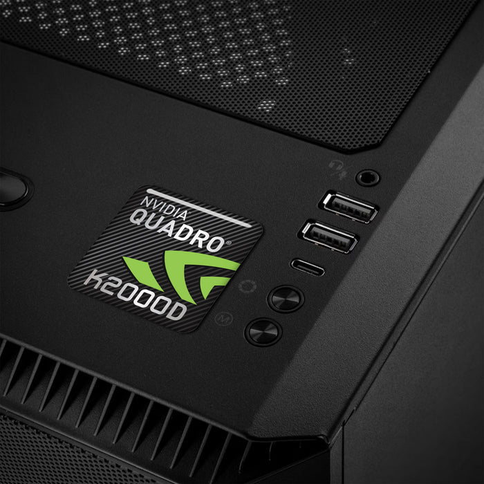 nVidia Quadro K2000D 1"x1" Chrome Effect Domed Case Badge / Sticker Logo