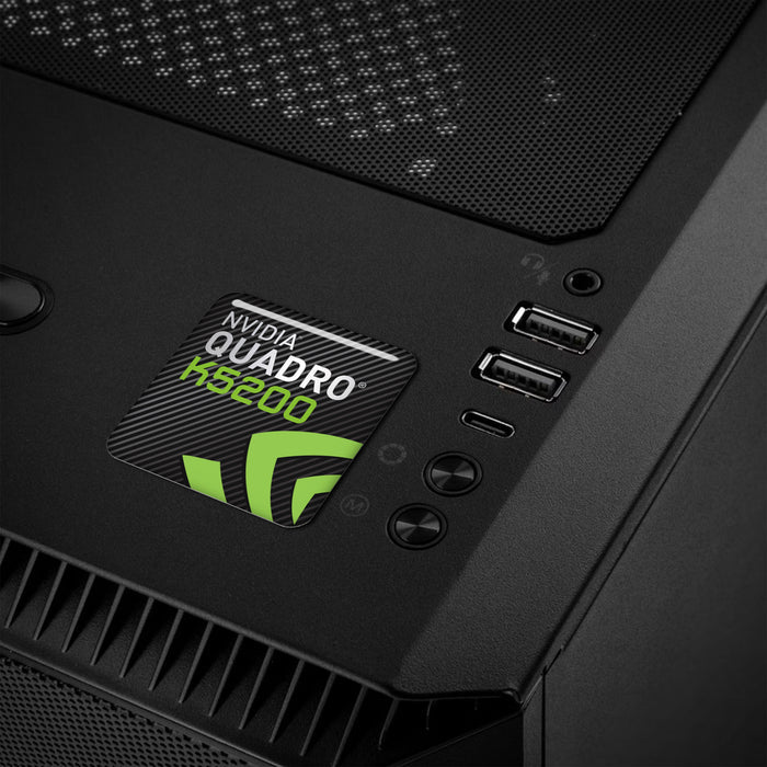 nVidia Quadro K5200 1"x1" Chrome Effect Domed Case Badge / Sticker Logo