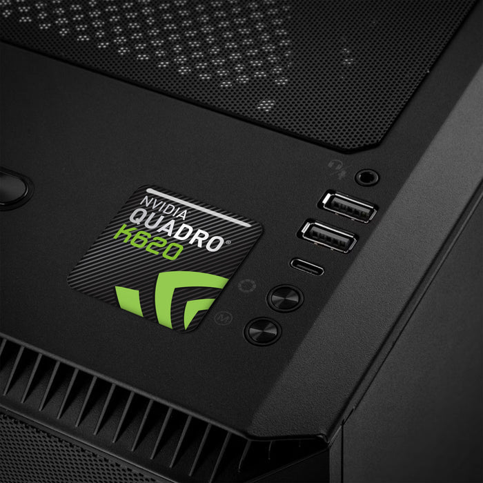 nVidia Quadro K620 1"x1" Chrome Effect Domed Case Badge / Sticker Logo