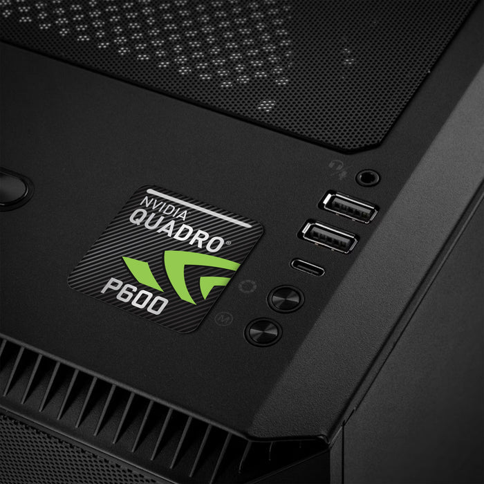 nVidia Quadro P600 1"x1" Chrome Effect Domed Case Badge / Sticker Logo