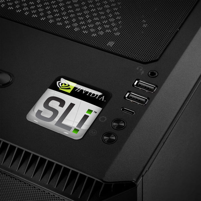 nVidia SLi 1"x1" Chrome Effect Domed Case Badge / Sticker Logo