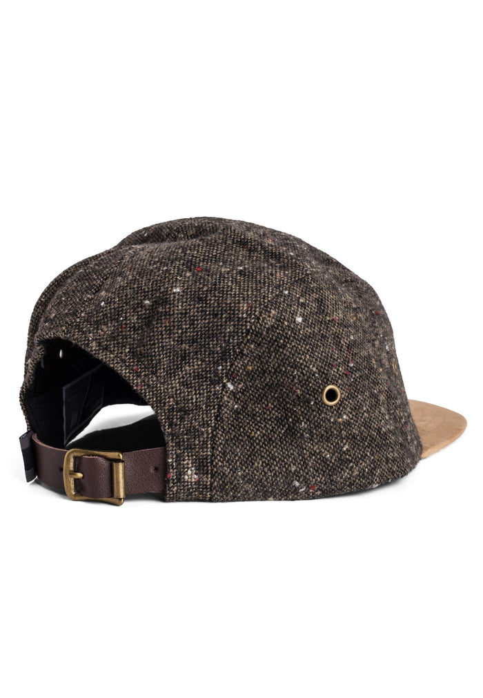 Blackskies-Obsidian-5-Panel-Cap-Mottled-Brown-Back-Strap
