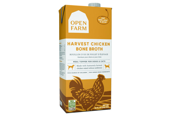 Open Farm Harvest Chicken Bone Broth for Dogs & Cats