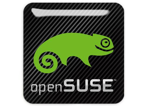openSUSE 1"x1" Chrome Effect Domed Case Badge / Sticker Logo
