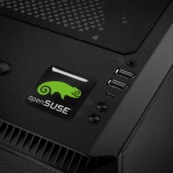 openSUSE 1"x1" Chrome Effect Domed Case Badge / Sticker Logo