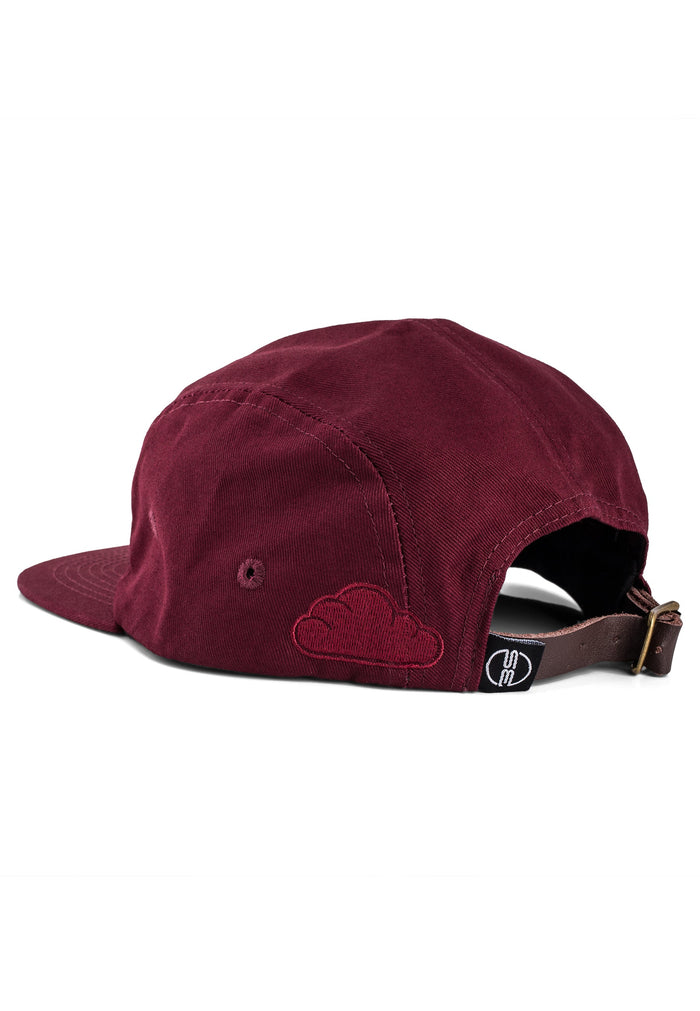 Blackskies-Oasis-5-Panel-Hat-Maroon-Adjustable