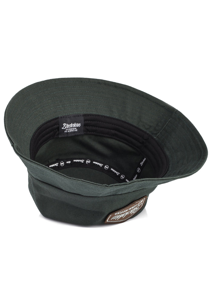 Blackskies-Oasis-Bucket-Hat-Forest-Green-Brown-Fisher-Hat-Bob-Inside