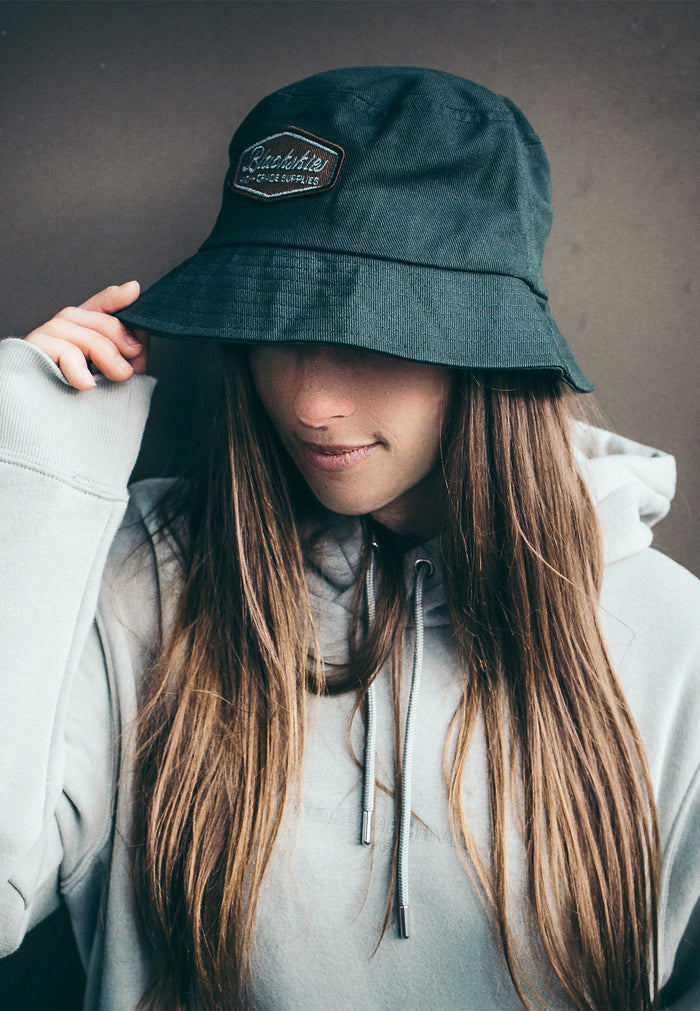 Blackskies-Oasis-Bucket-Hat-Forest-Green-Brown-Fisher-Hat-Bob-Lovely-Model-2-Retouch