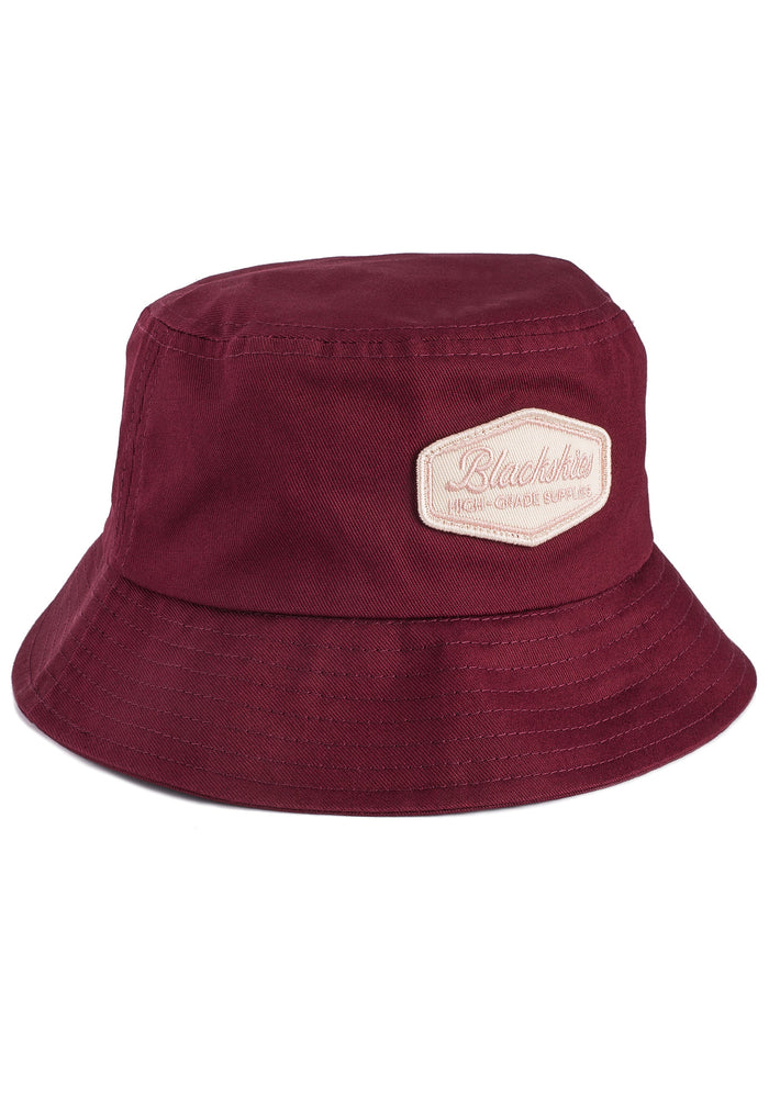 Blackskies-Oasis-Bucket-Hat-Maroon-Beige-Fisher-Hat-Bob-Side-Specs