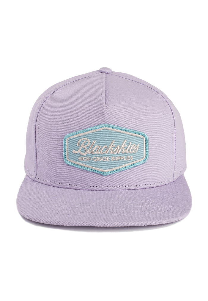 Blackskies-Oasis-Snapback-Cap-Lilac-Mint-Basecap-Hat-Front-Specs
