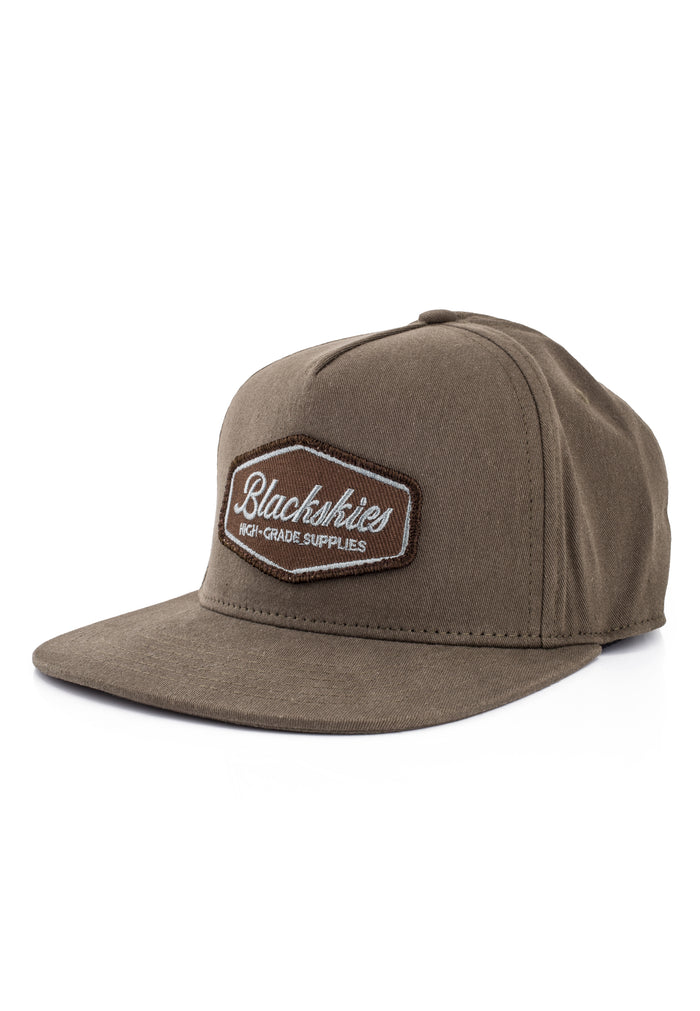 Blackskies-Osis-Snapback-Cap-Olive-Green-Brown-Washed-5