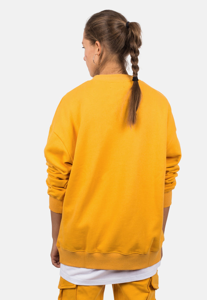 Blackskies-Unisex-Oversized-Heavyweight-Crewneck-Sweater-Mustard-Female-5