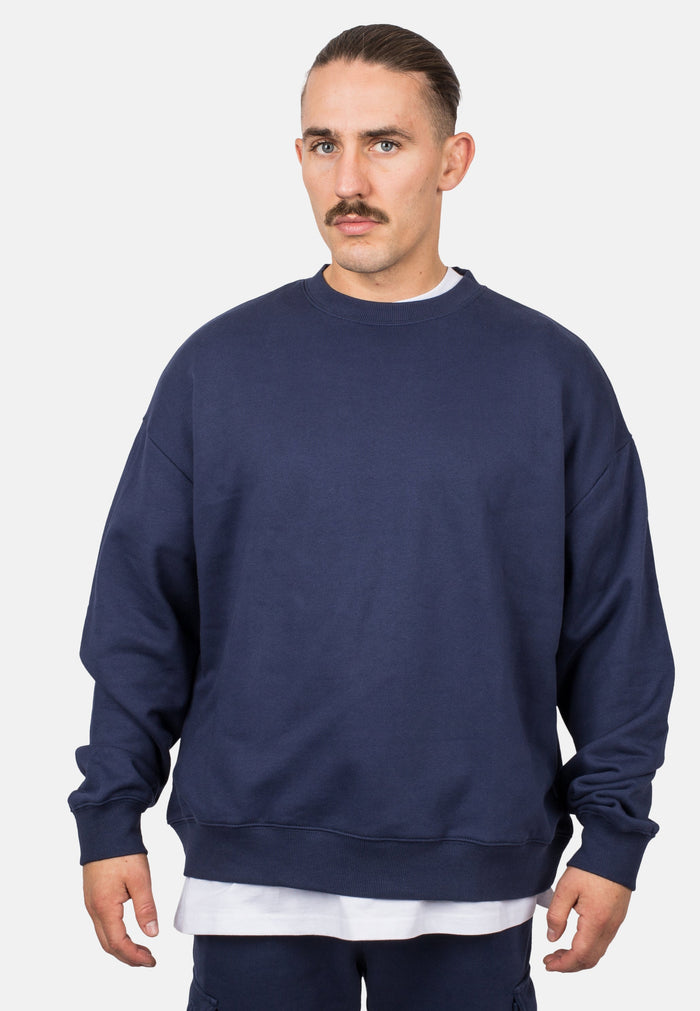 Blackskies-Unisex-Oversized-Heavyweight-Crewneck-Sweater-Navy-blue-Male-2