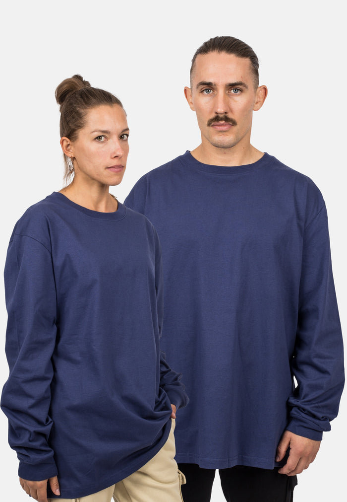 Blackskies-Unisex-Oversized-Long-Sleeve-Shirt-Navy-Blue-Male-Female