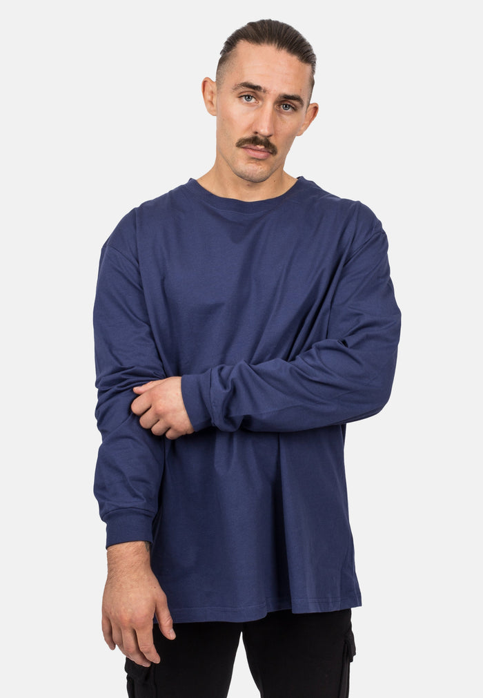Blackskies-Unisex-Oversized-Long-Sleeve-Shirt-Navy-Blue-Male-1