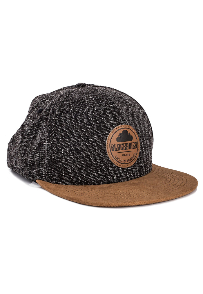 Blackskies-Pathfinder-Snapback-Cap-Black-Melange-Beige-Baseball-Hat-Specs
