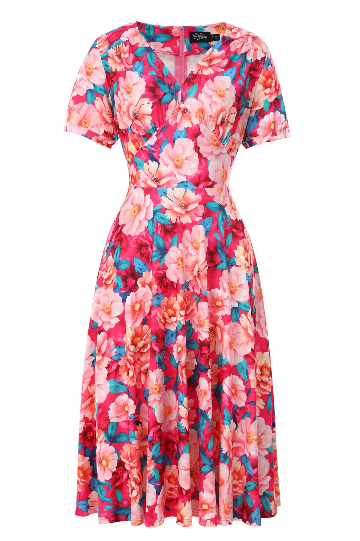 Julia Pink Magnolia Casual Midi Dress