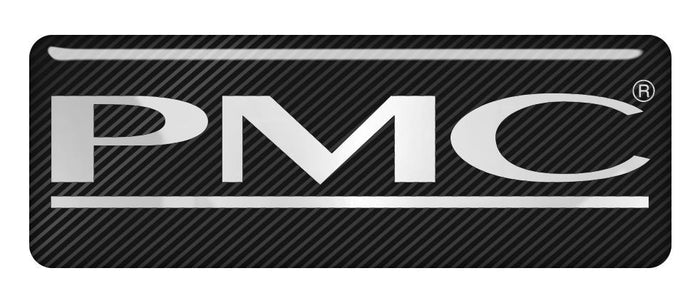 PMC Speakers 2.75"x1" Chrome Effect Domed Case Badge / Sticker Logo