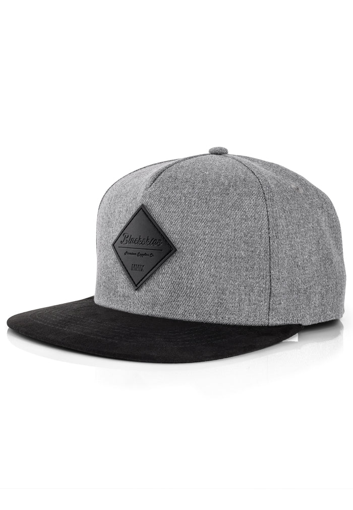 Blackskies-Porto-Alegre-Snapback-Cap-Grey-Black-Baseball-Hat-Mens