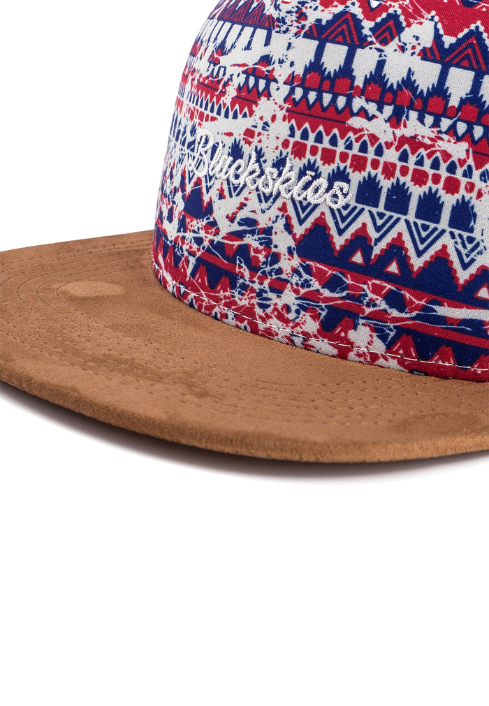 BS-CAP-067-Blackskies-Quetzalcoatl-Snapback-Cap-Aztec-Suede-Detail
