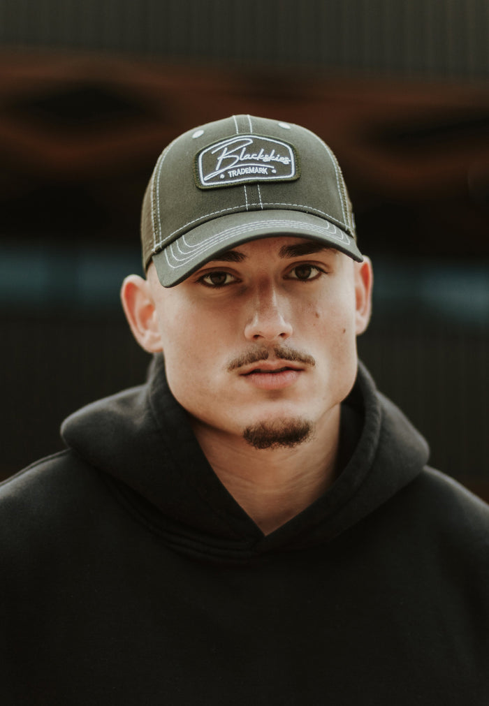 Blackskies-Race-Baseball-Cap-Green-White-2