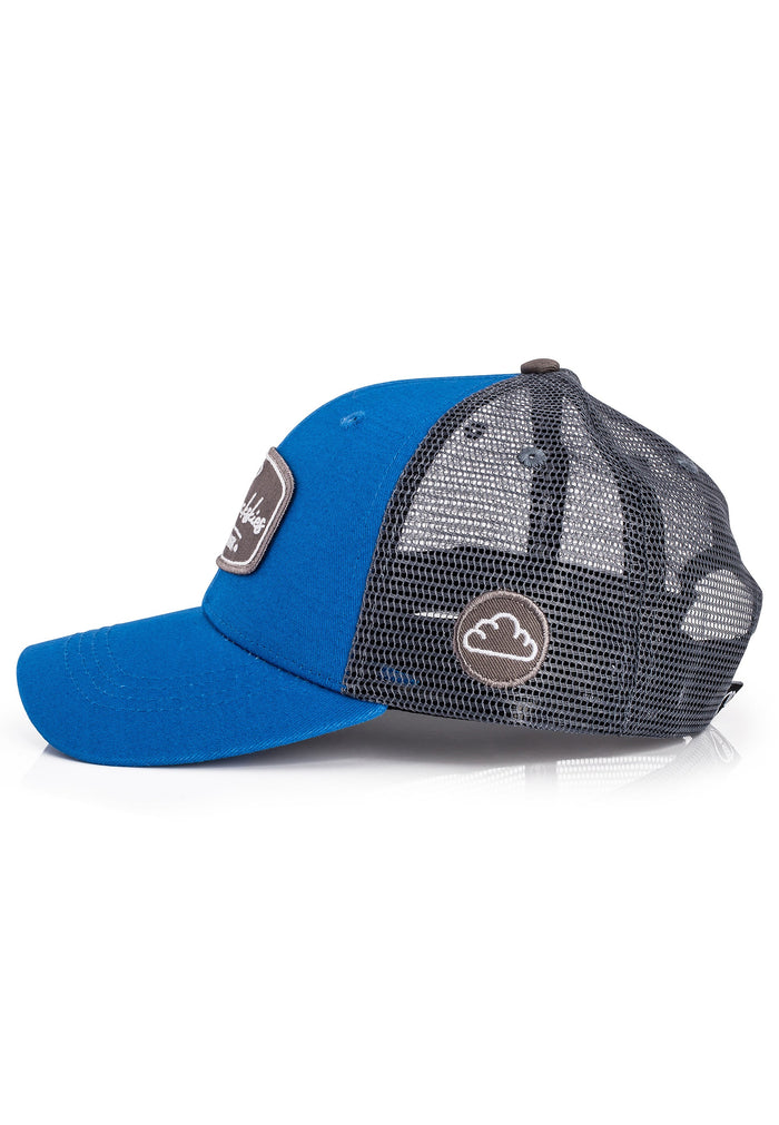 Blackskies Razor Trucker Hat Cap Baseball Blue Grey Mens Mesh Patch Detail