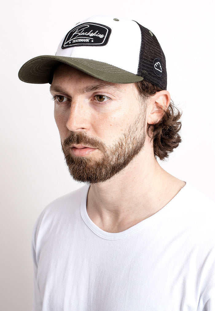 Blackskies-Razor-Baseball-Hat-White-Black-Olive-Snapback-Trucker-Mesh-Model