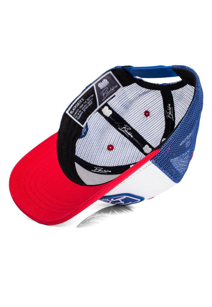 Blackskies-Race-Baseball-Cap-Kids-White-Blue-Red-2