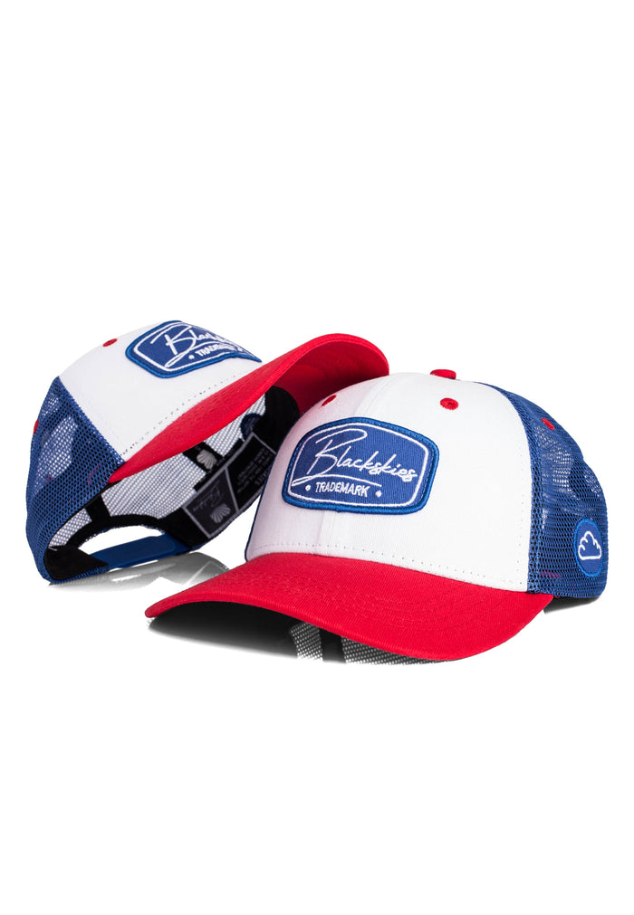 Blackskies-Race-Baseball-Cap-Kids-White-Blue-Red-2-Set-Family-Father-Son-Mother-Daughter