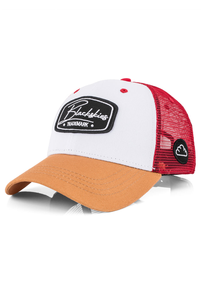 Blackskies-Race-Baseball-Cap-White-Maroon-Beige-Suede-2