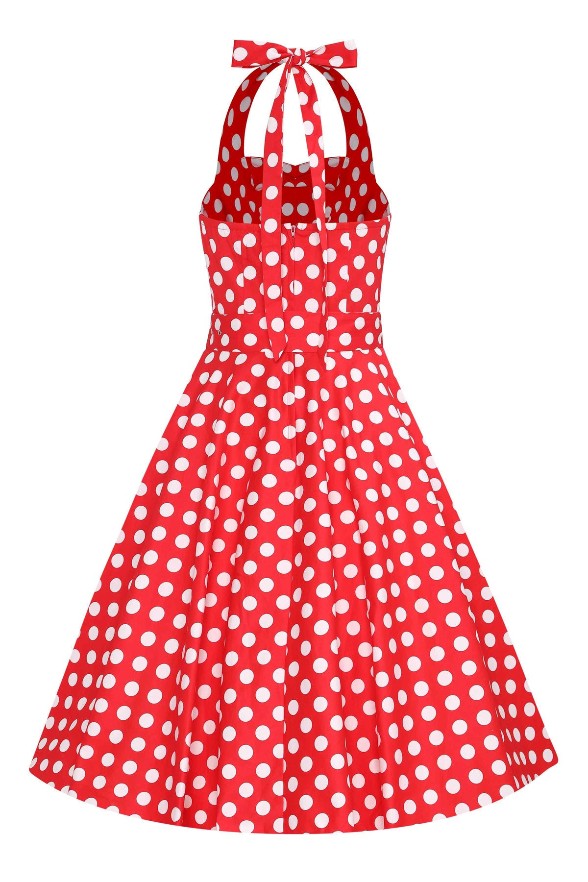 Daisy Red Polka Dot Halter Dress