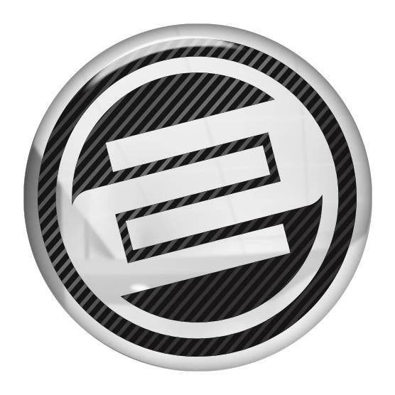 Reloop 1.5" Diameter Round Chrome Effect Domed Case Badge / Sticker Logo