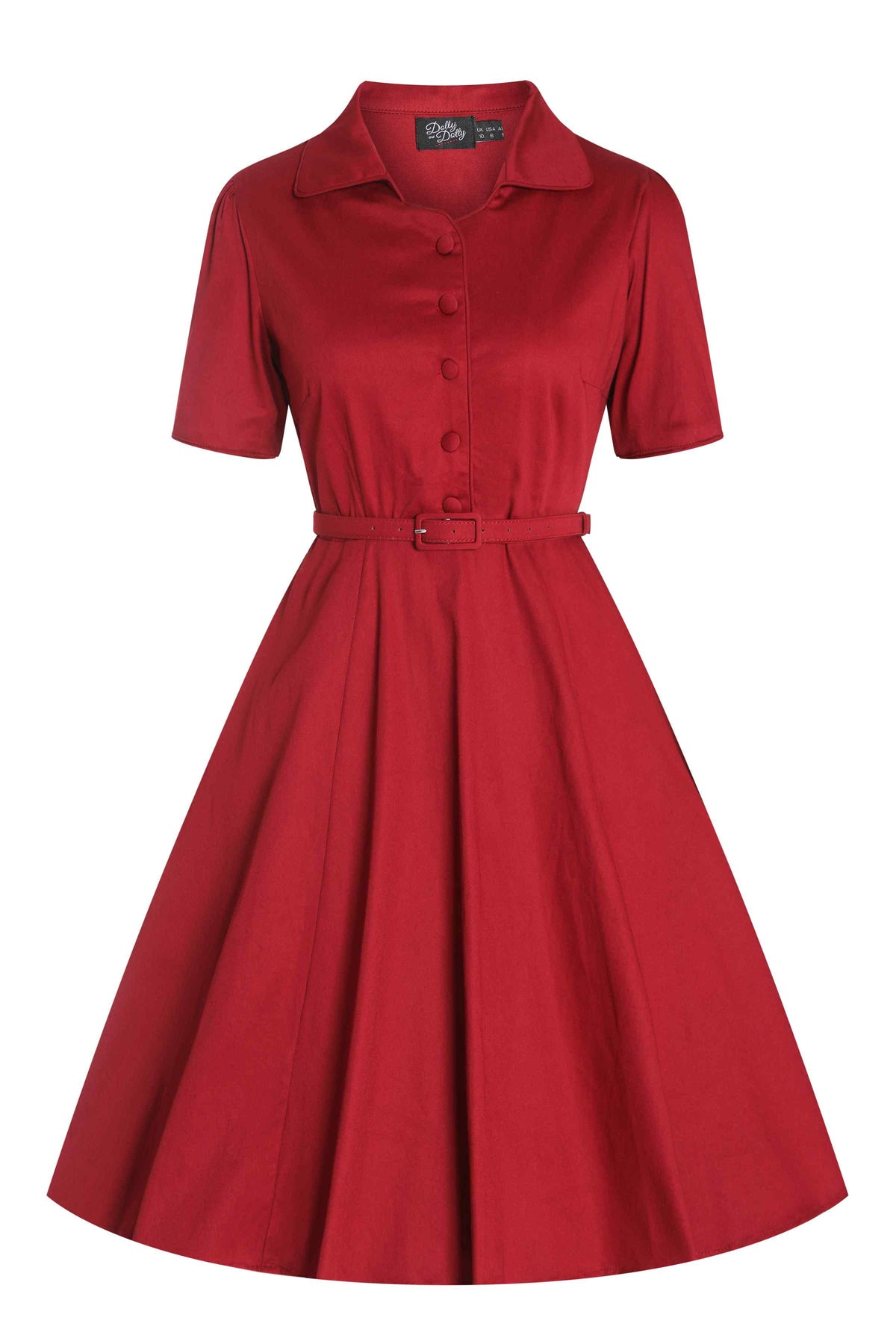 Penelope Retro Red Shirt Dress
