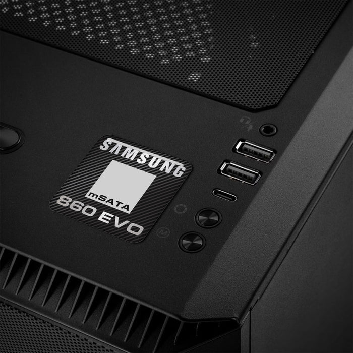 Samsung 860 EVO mSATA SSD 1"x1" Chrome Effect Domed Case Badge / Sticker Logo